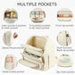 Maplelily Diaper Bag Backpack - Lightweight & Stylish, Boys, Girls & Baby Travel Essentials Tote With Changing Pad, Insulated Po