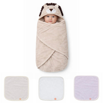 BODYCARE Baby Printed Blanket (Blanket & 3 Washcloth)