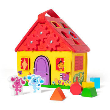 Melissa & Doug Blues Clues & You! Wooden Take-Along House Shape Sorter Activity Play Set (8 Pieces)