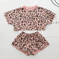 Toddler Baby Girls Leopard Print Summer Clothes Set T-Shirt And Short Pants 2Pcs Outfits (1-Pink, 1T)