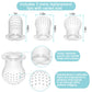 Pandaear 3 Pack Silicone Baby Fruit Food Feeder Pacifier With 3 Sizes Silicone Pouches, Bpa Free Mesh Feeder For Infants