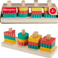 Fisher-Price Wood Toddler Toy Shape Stacker, 13-Piece Wooden Sorting Activity for Fine Motor Play Preschool Kids Ages 2+ Years