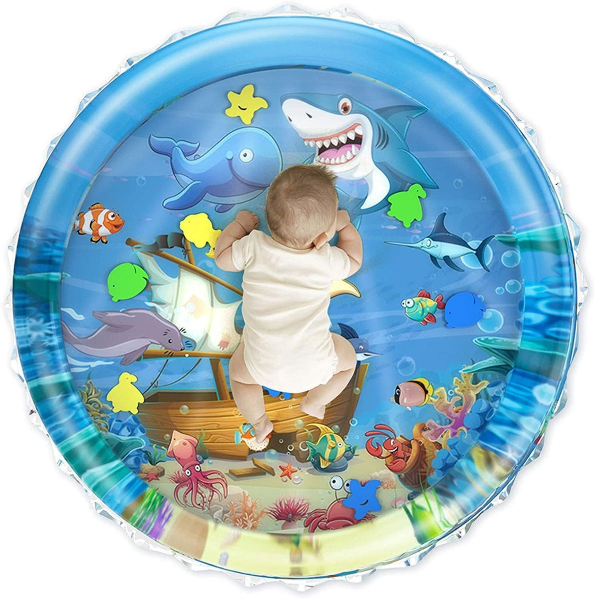 Mashes 100 X 100 Infant Toy Gift Activity Play Mat,Baby Infant Toddlers Inflatable Water Play Floor Mat Children Growth Activity