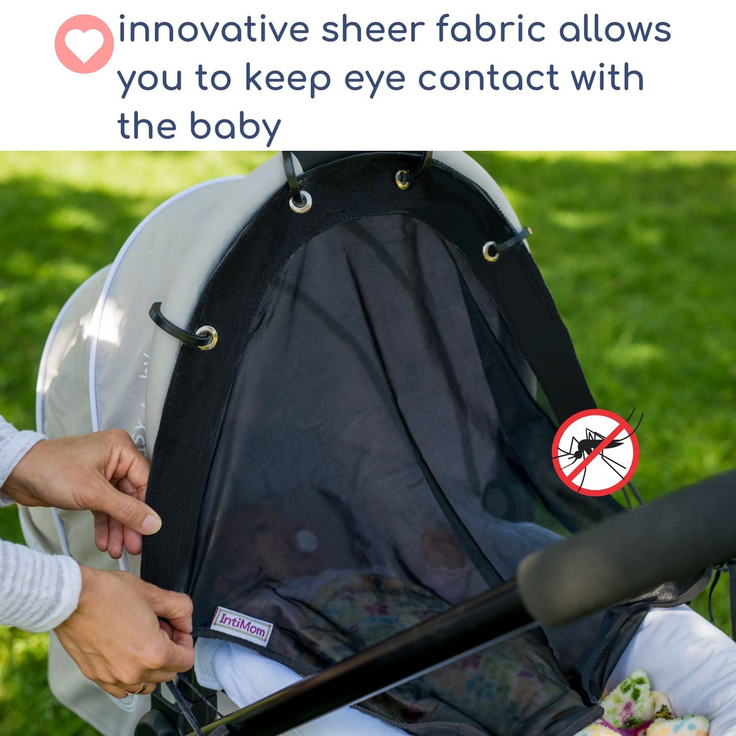 Stroller Sun Shade (Medium Black) - Universal Adjustable Spf 30+ Sunshade With See Through, Strollers Canopy Stroller Shade Exte