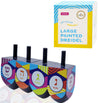 The Dreidel Company Let'S Play The Hanukkah Game 2 Multi Colored Extra Large Hand Painted Wood Dreidels (Style 4, Pack Of 4)