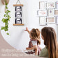 2 Pcs Sonogram Picture Frame, Wooden Magnetic Ultrasound Picture Frame For Refrigerator With Love At First Sight, For Baby Annou