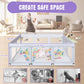 Hiaksedt Large Baby Playpen 74X50 Inch Playpen For Babies And Toddlers, Play Yards For Indoor & Outdoor With Zipper Gates, Breat