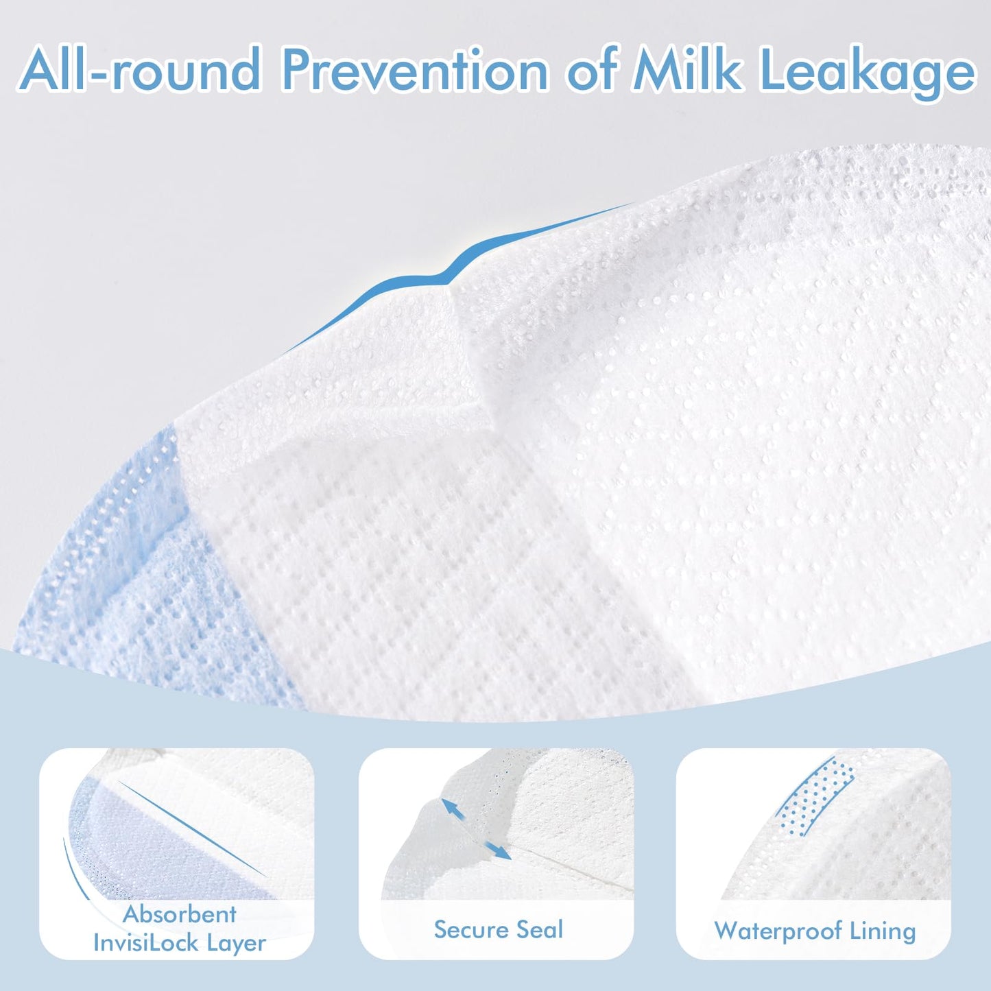 Ncvi Nursing Pads Disposable Ultra-Thin, Super Absorbent Breast Pads For Leaking Milk, Soft And Stay Dry Breastfeeding Pads Port