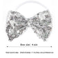 Song Qing Baby Infant Girls Hair Band Sequined Bow Headband Turban Knot Hair Headwear (Silver)