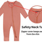 Guisby Rayon Footless Pajamas, Long Sleeve Newborn Zipper Sleepers Baby Boy Orange