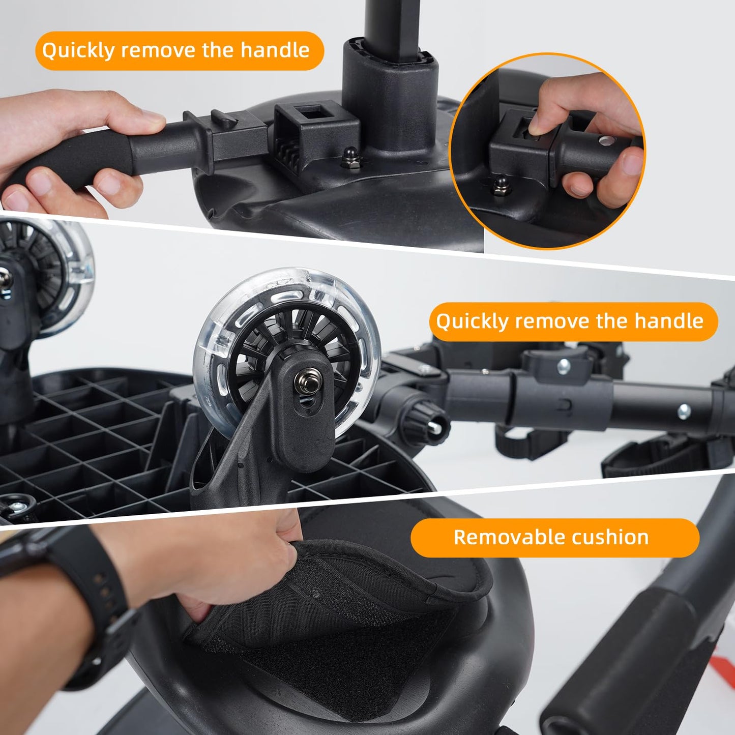 Universal 2-In-1 Stroller Board,Child Rider Stroller Attachment With Saddle Seat And Standing Platform ,Quick And Easy To Use, S