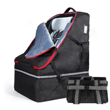 WEXIO 360 Padded Car Seat Travel Bag for Airplane, Waterproof Baby CarSeat Backpack for Air Travel, Universal Fit for Graco Chic