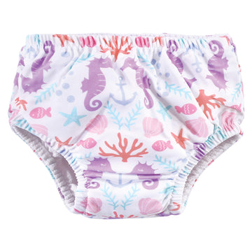 Hudson Baby Unisex Baby Swim Diapers, Sea Shells, 5 Toddler