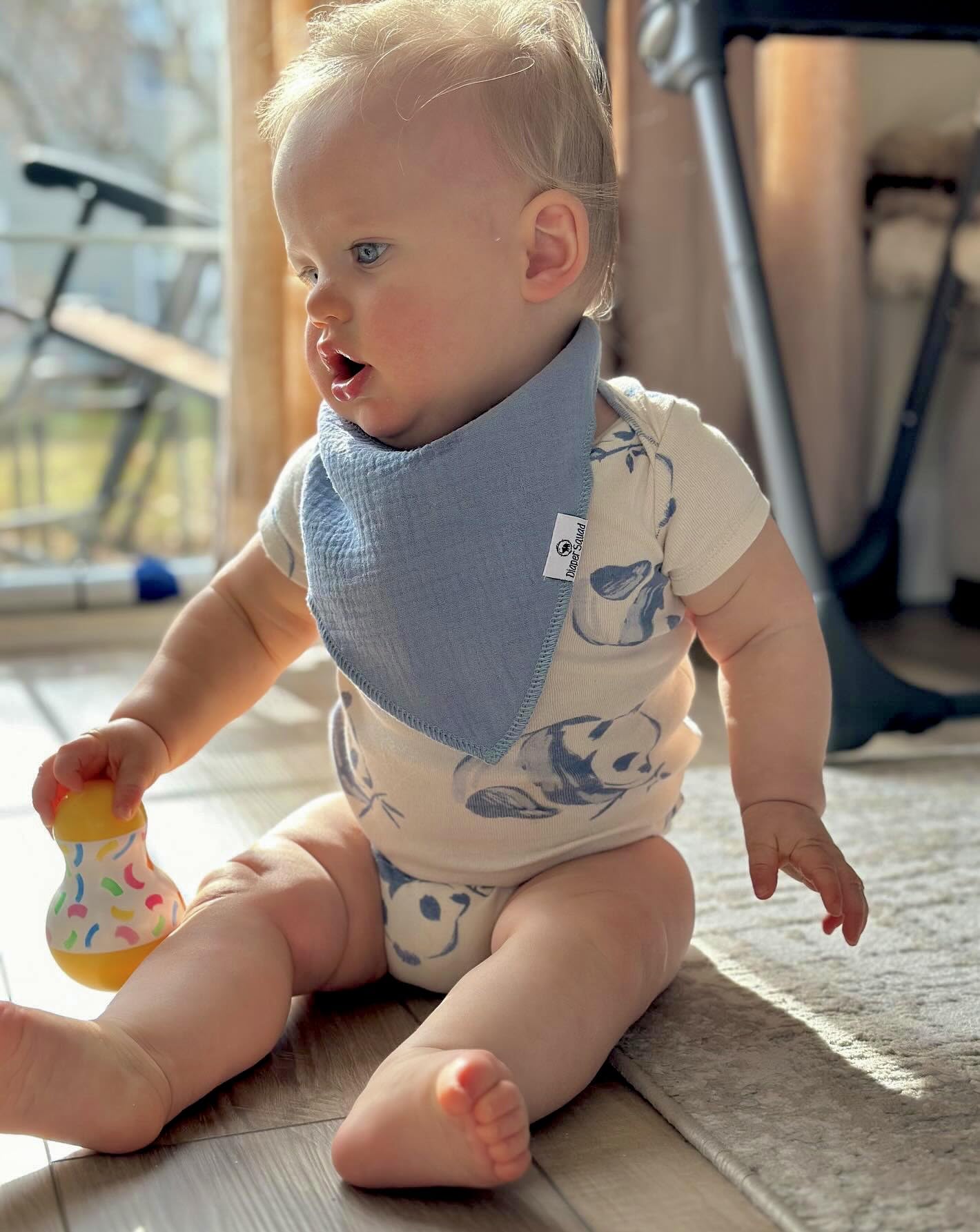 Diapersquad'S 10-Pack Baby Bibs For Drooling And Teething, Bibs For Boys, Baby Girl - Solid Cotton Baby Drool Bibs (Pastel - 100