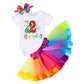 Ibtom Castle Kids Watermelon 2Nd Birthday One Melon Tutu Rainbow Cake Smash Skirt Set With Princess Romper/Headband For Baby Gir
