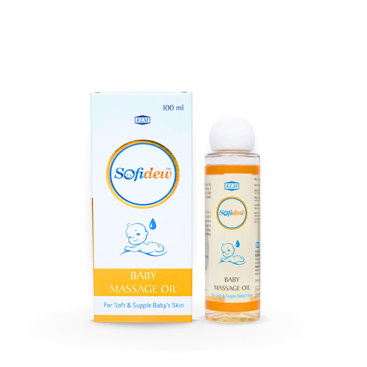 Sofidew Baby Massage Oil | 100 Ml Baby Oil For Delicate Skin | Absorbing Massage Oil For Full Body | Gentle & Nourishing Care Wi