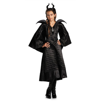 Disney Maleficent Movie Christening Black Gown Girls Deluxe Costume, Large/10-12