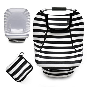 ACRABROS Car Seat Covers for Babies,All Season Infant Carseat Cover Canopy for Boys and Girls,Stretchy Adjustable Peeping Window