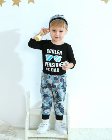 Nzrvaws 3-6 Months Baby Boy Clothes Newborn Toddler Outfit Romper Long Sleeve Letter Printed Dinosaur Top Winter Spring Long Pan
