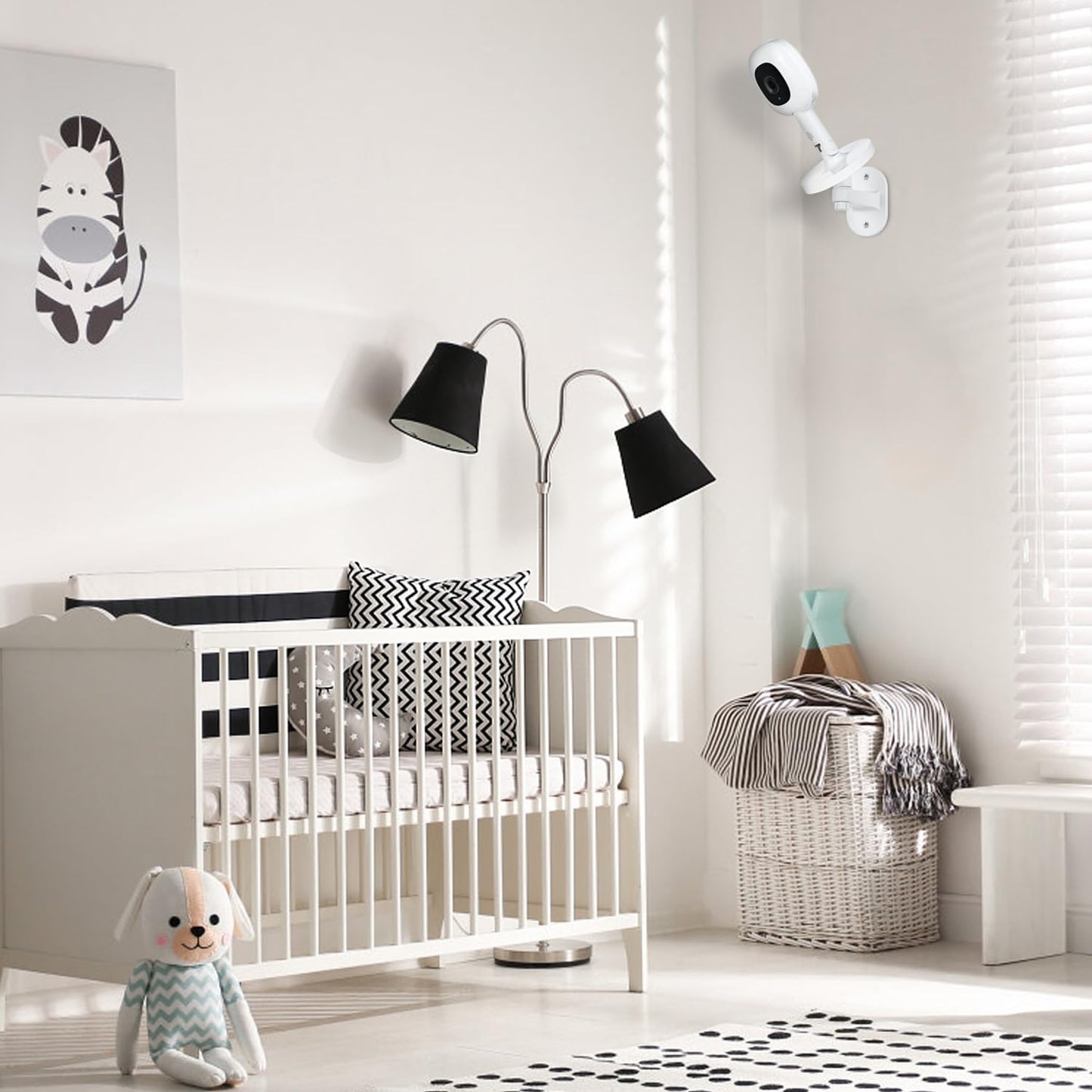 Adjustable Baby Monitor Wall Mount Compatible With Nanit Pro Smart Baby Monitor & Flex Stand, Baby Camera Wall Mount With Perfec