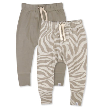 Honestbaby Multipack Honest Pants Joggers Pull On 100% Organic Cotton For Infant Baby And Toddler, Boys, Girls, Unisex, Zanzibar