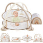 Beright 5-In-1 Baby Gym & Play Mat,Play Gym & Ball Pit With Sensory Toys For Newborn Infant Toddler To Develop Motor&Cognition,