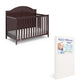 Graco Wilfred Crib and Mattress Nursery Starter Pack (Espresso) - GREENGUARD Gold Certified Baby Crib & Crib Mattress, Cribs wit