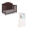 Graco Wilfred Crib and Mattress Nursery Starter Pack (Espresso) - GREENGUARD Gold Certified Baby Crib & Crib Mattress, Cribs wit