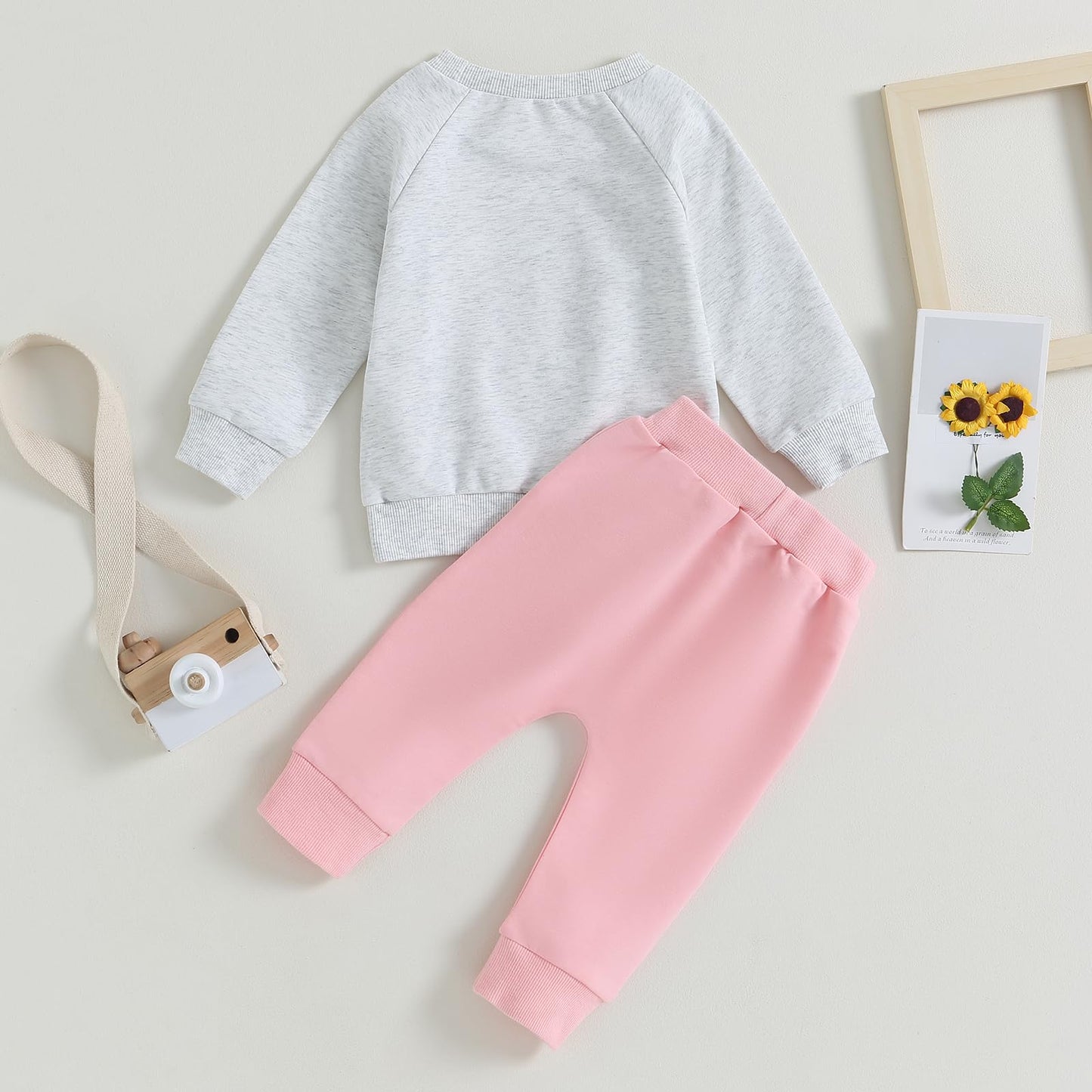 Fall Baby Girl Clothes Mama Daddy Girl Newborn Outfit Winter Infant Sweatshirt Pants Set Toddler Sweatsuit 0-3T (Mamas Bestie-Li