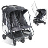 IvyWind Double Stroller Rain Cover, Universal Stroller Cover for Side by Side Baby Stroller, Breathable Weather Shield for All-W
