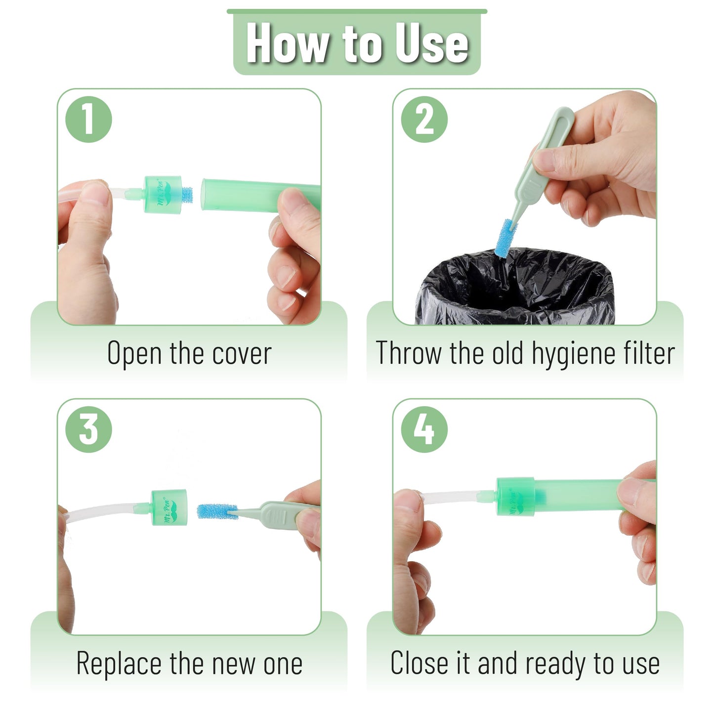 Mr. Pen Baby Nasal Aspirator - 100 Pack Nasal Suction Filters For Babies
