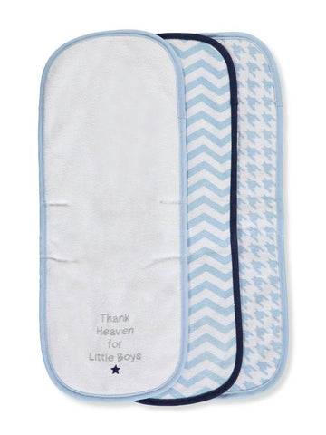 Luvable Friends Unisex Baby Cotton Burp Cloths With Fiber Filling, Boy Thank Heaven, One Size