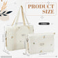 Paterr 2 Pcs Diaper Bag Tote For Women Multifunction Multisize Maternity Bag Quilted Cotton Cute Diaper Bag(Olive Flower)