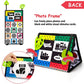 teytoy Tummy Time Baby Mirror Toys with Teethers, Double Black and White High Contrast Baby Toys 0-6 Months, Foldable Floor Sens