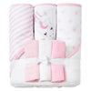 Viviland Baby Towels and Wash Cloths Set - Hooded Towels, Face Towels, Burp Cloths or Wipes - Absorbent Bath Towels - 6-Pack, Si