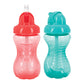 Nuby 2-Pack No-Spill Flip-It Cups, 10 Ounce, Colors May Vary