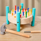 OUJILA Wooden Baby Workbench Pounding Hammer Toy for Toddlers,STEM Educational Preschool Learning Toys for Kids