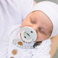 Ryan & Rose Cutie Pat Pacifier Teether (Slant, Grey)