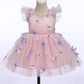 Idopip Baby Girls Butterfly Tutu Dress Summer Sleeveless Backless Princess Birthday Party Dresses Toddler Girl First Communion P