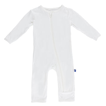 Kickee Pants Basic Coverall- Unisex Baby, Natural, 3-6 Months