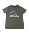 U.S. Polo Assn. Kids Regular Fit Cotton Logo Short Sleeves Crew Neck TShirts (Uktshon0368_Green_12M)