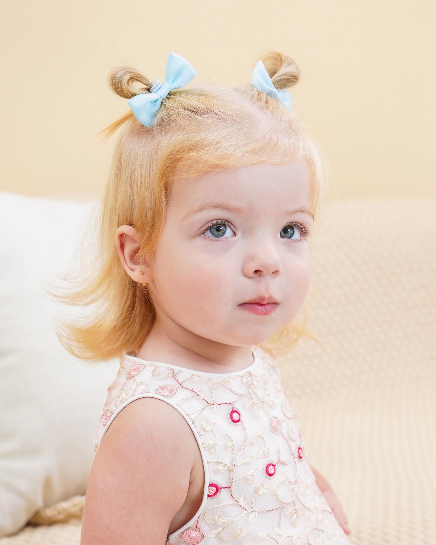 Jollybows 100Pcs 2 Inches Baby Girls Hair Bows Ties Mini Boutique Elastic Hair Rubber Ribbon Hair Band Accessories For Kids Todd