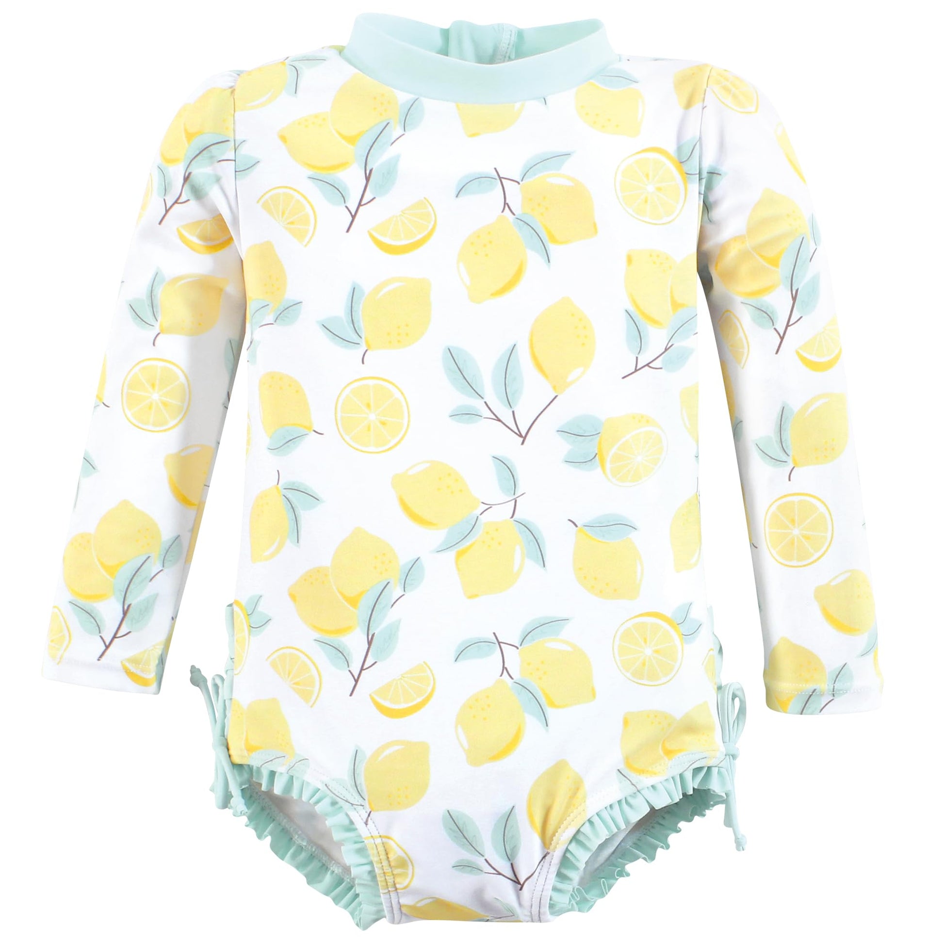 Hudson Baby Baby Girl'S Toddler Swimsuit, Mint Lemons