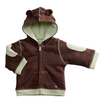 Babysoy Unisex Baby & Toddler Fleece Zipper Hoodie Jacket, Chocolate, 12-24M