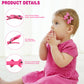 60Pcs Baby Girl Hair Bows 1.6 Inch Mini Tiny Small Fully Lined Clips For Infant Toddlers (30 Pairs)