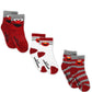 Sesame Street Elmo Baby Toddler Boy'S Girl'S 3 Pack Crew Socks With Grippers (4-5T, Red)