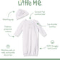 Little Me Baby Girl'S 2-Piece Nightgown And Cap Set, White Print/Bunny, 0-3 Months