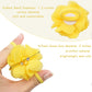 40 Pack Baby Girls Hair Accessories - 2 Inch Handmade Pearl Rhinestone Chiffon Flower Soft Elastics Ponytail Holders For Newborn