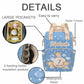 M Yescustom Personalized Blue Bear Diaper Bag With Name & Age, Custom Star Travel Backpack With Large Capacity Waterproof Mommy