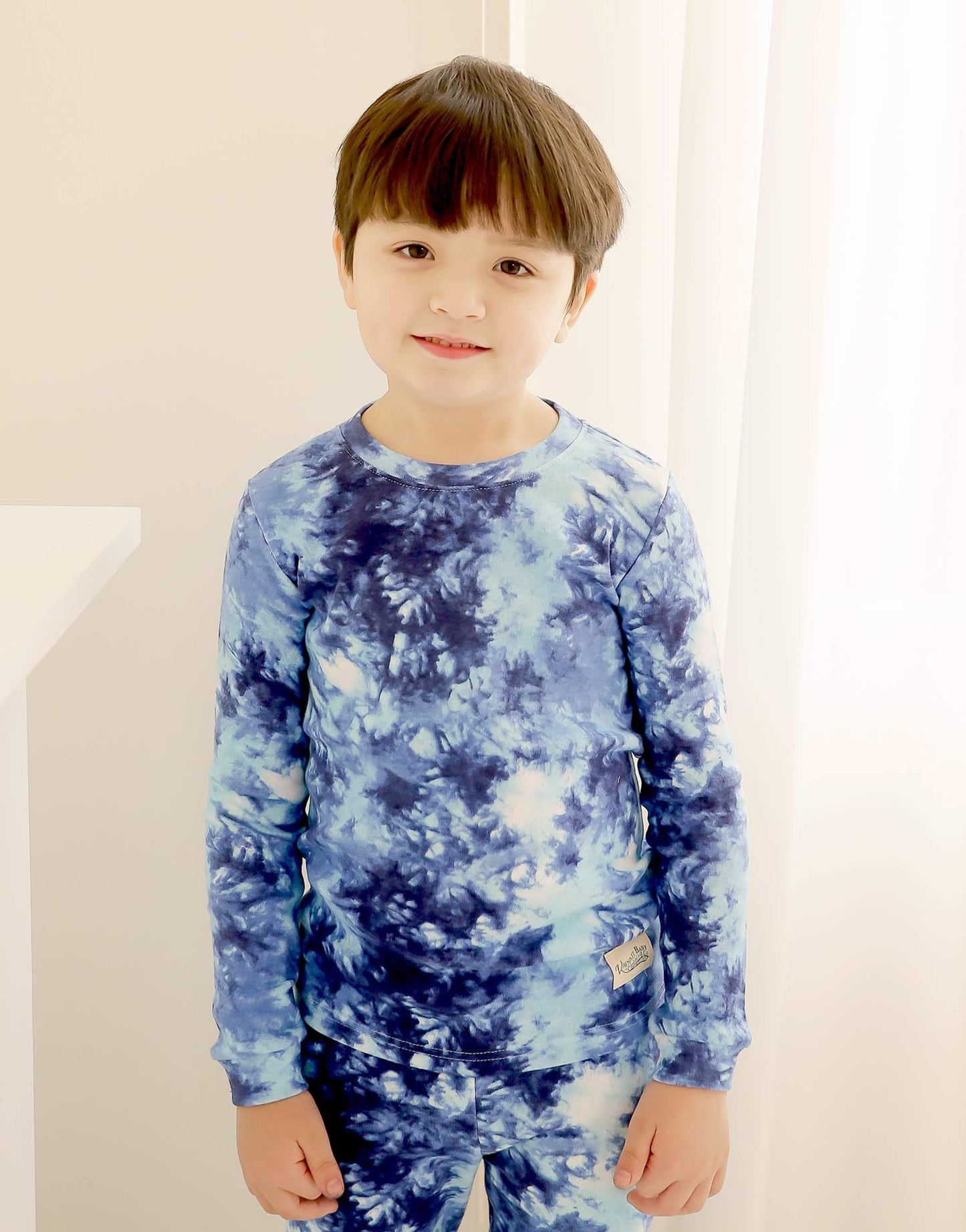 Vaenait Baby Kids Boys Girls Sleepwear Pajamas 2Pcs Set Tiedye-Navy-242 S